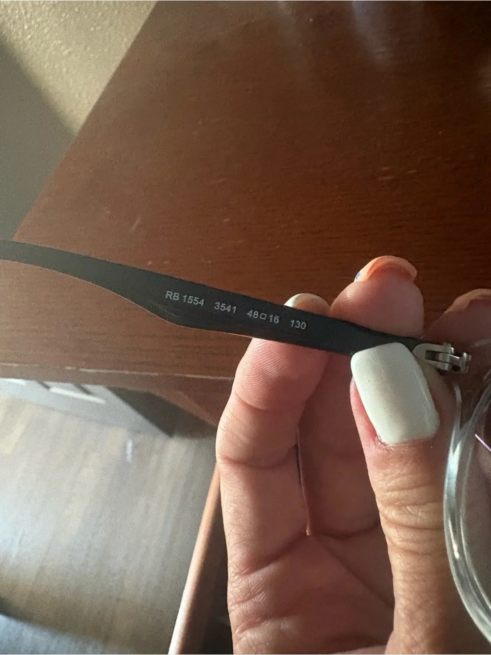 Ray-Ban Clear Round Kids eyeglasses with Black Temples. Lenses not included